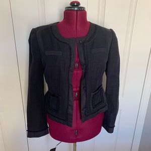 Ann Taylor Cropped Navy Blazer